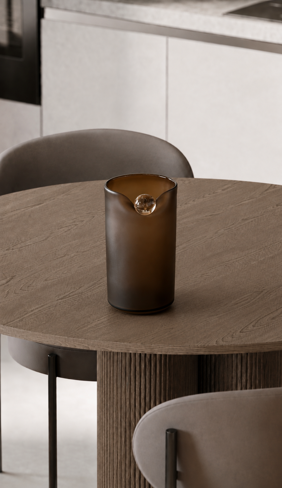 Folded Bubble Glass Vase