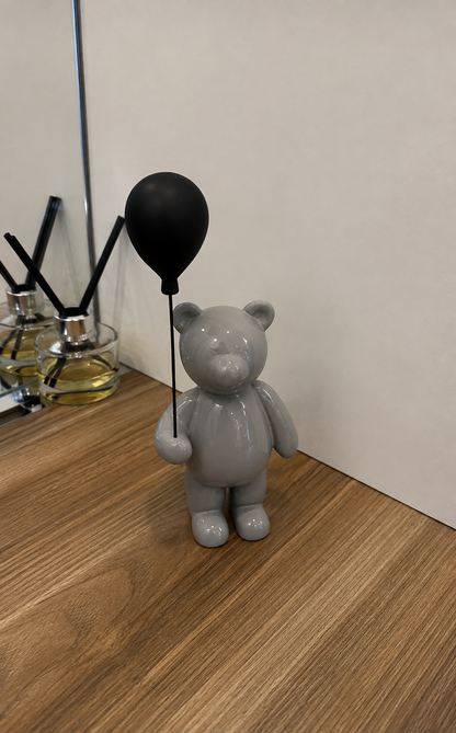 Teddy Bear Holding a Balloon 19cm