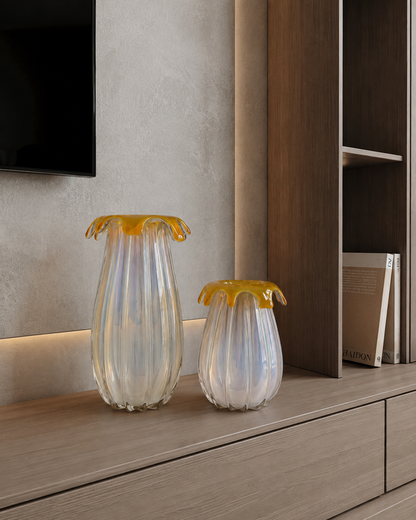 Bloom Striped Glass Vase