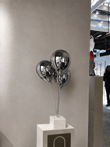 Trio Balloons on a Marble Base 60cm