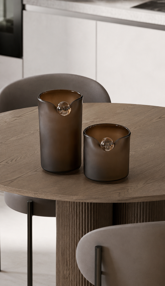 Folded Bubble Glass Vase