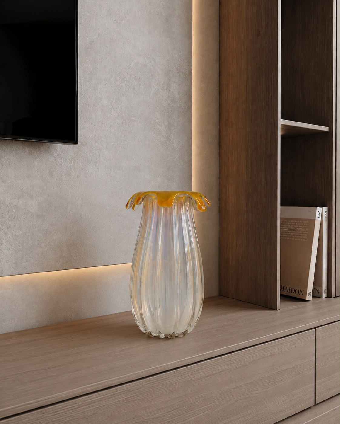 Bloom Striped Glass Vase