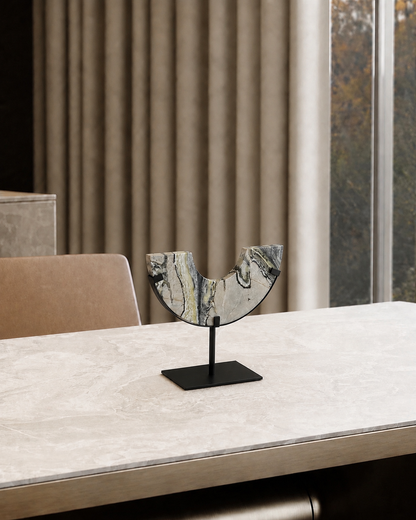 Half Moon Marble Ornament 30cm