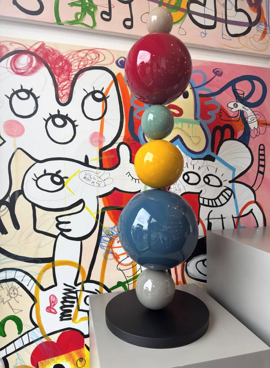 Sphere Stacking 90cm - Wooden Base