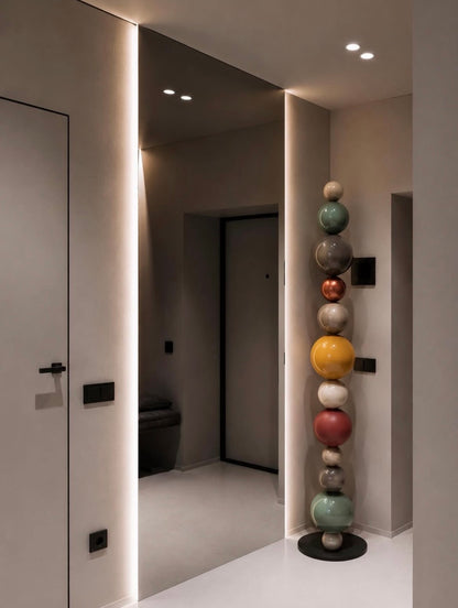 Sphere Stacking 180cm - Wooden Base