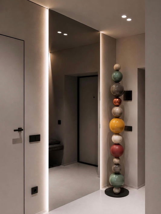Sphere Stacking 180cm - Wooden Base
